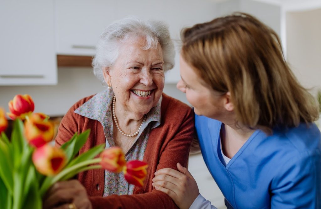 A live in carer with a patient